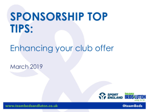 Sponsorship Workshop 2019