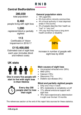 Central Bedfordshire RNIB SLDT info