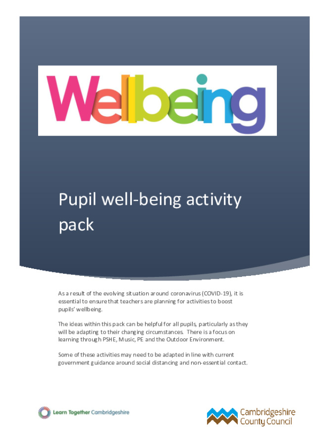 Pupil Wellbeing Activity Pack