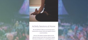 Live coaching sessions from Bedford yoga coaches available each day